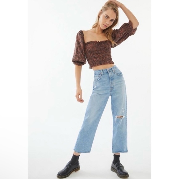 Levi’s Ribcage Straight High Waist Distressed Jean Tango Fade Light Wash 26 - Picture 1 of 16